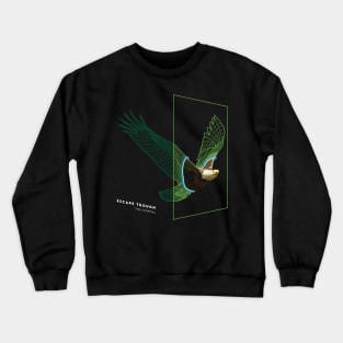 Eagle flys through a Warp Portal in our Dimension Crewneck Sweatshirt